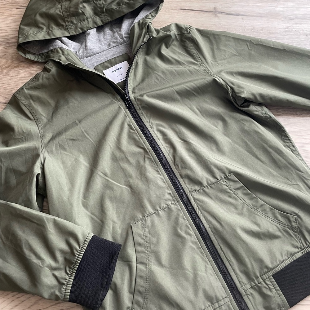 NEW | Old Navy | Army Green Lightweight Jacket | Windbreaker for Boys | L(10-12) - Picture 3 of 8